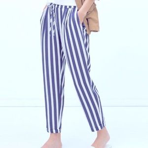 Zara stripy trouser pants.